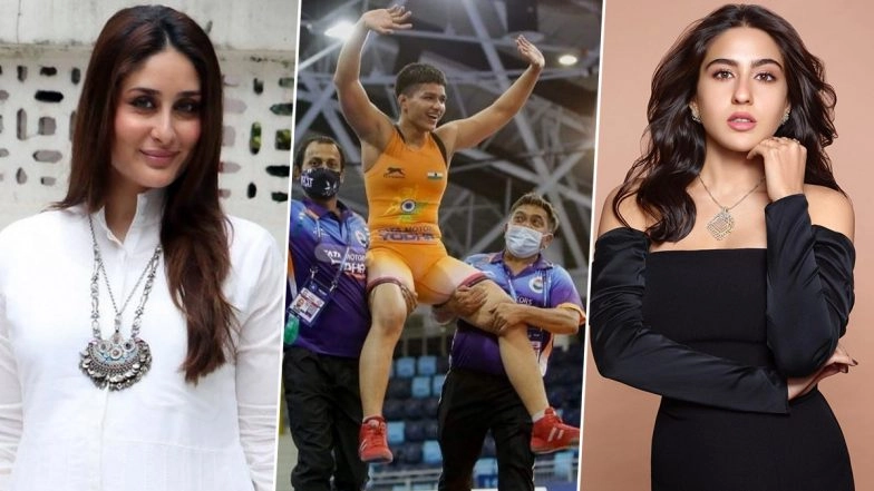 Priya Malik Bags Gold For India at World Cadet Championship 2021; Kareena Kapoor Khan, Sara Ali Khan and Others Celebrate Wrestler's Iconic Victory