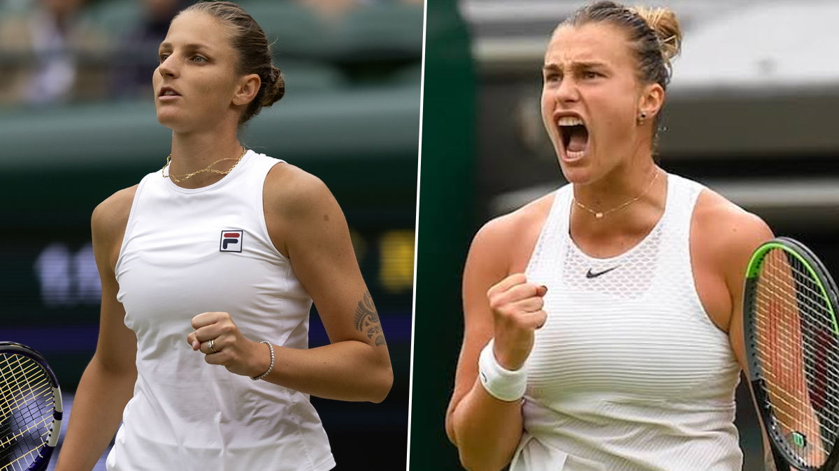Tennis News Live streaming Details of Karolina Pliskova v Aryna Sabalenka, Wimbledon 2021 Semi-Final 🎾 LatestLY