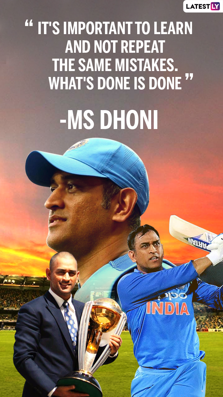 MS Dhoni Quotes & HD Images: Celebrate Mahendra Singh Dhoni's 40th Birthday  With His Incredible Words | 🏏 LatestLY