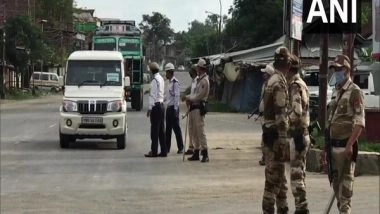 India News | COVID-19: Police Deployed at Various Places in Manipur's Imphal After Imposition of 10-day-curfew