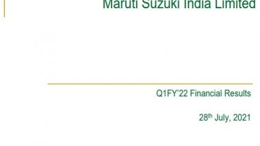 Business News | Maruti Suzuki Q1 Profit Up at Rs 441 Crore, Sales Up Four-fold
