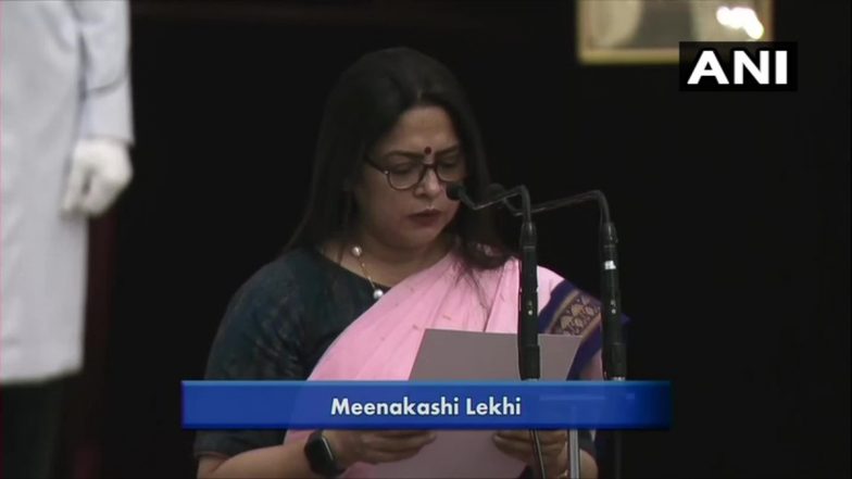 Modi Cabinet Expansion: Meenakashi Lekhi, Lok Sabha MP from New Delhi, Takes Oath as Union Minister of State