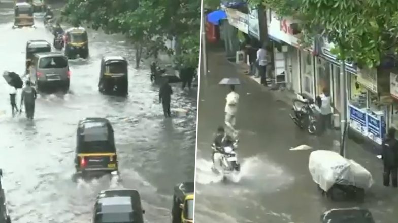 Mumbai Rains: Heavy Rainfall Causes Waterlogging in Several Parts (Watch Video)