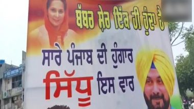 Punjab Power Tussle: Supporter Puts Up Poster of Congress MLA Navjot Singh Sidhu, His Wife in Ludhiana