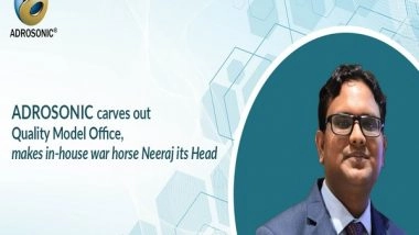 Business News | ADROSONIC Carves out Quality Model Office, Makes In-house War Horse Neeraj Its Head