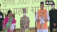 Pushkar Singh Dhami Sworn In As 11th Chief Minister of Uttarakhand A Day After Being Elected As Leader of BJP Legislature Party
