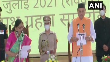 PM Narendra Modi, BJP Leaders Congratulate Pushkar Singh Dhami on Being Sworn in as Uttarakhand CM