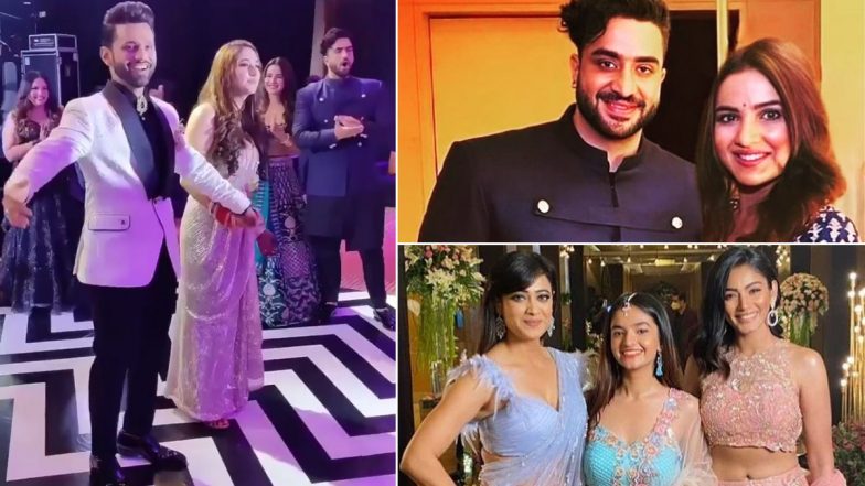 Rahul Vaidya-Disha Parmar Wedding Reception: Aly Goni and Jasmin Bhasin Pose With the Newlyweds; Shweta Tiwari Sizzles on the Dance Floor (Watch Videos)