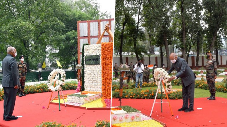 Kargil Vijay Diwas 2021: President Ram Nath Kovind Pays Tributes to War Heroes at Baramulla War Memorial (See Pics)