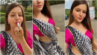 When Rubina Dilaik Aced Hip Walk Challenge by Flaunting Her Sexy Waist in Style (Watch Instagram Reel)