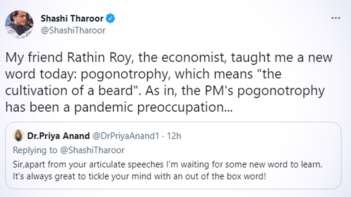 Pogonotrophy: Shashi Tharoor Shares New Word on Fan’s Request, Here’s What It Means