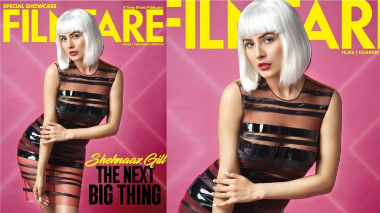 Shehnaaz Gill Puts On a Racy Display in See-Through Outfit and Platinum White Wig With Bangs for New Magazine Cover Shoot (View Pic)