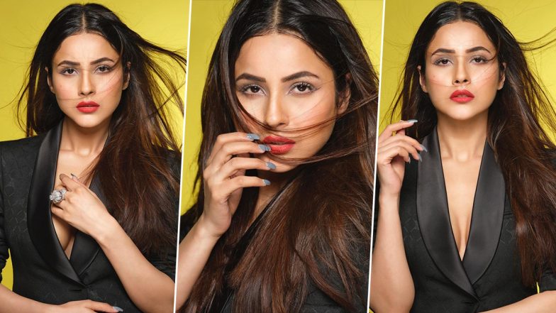 Shehnaaz Gill Is a Dabboo Ratnani Girl As She Poses in a Black Power Suit for the Lenses (View Pics)