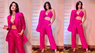 Shweta Tiwari Wears a Bralette With Her Hot Pink Power Suit, Looks Incredible Showing Off Toned Midriff (View Pics)