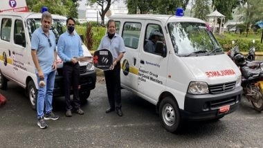 Business News | The Support Group for COVID Warriors in Goa Donates 8 Ambulances to Support COVID Warriors