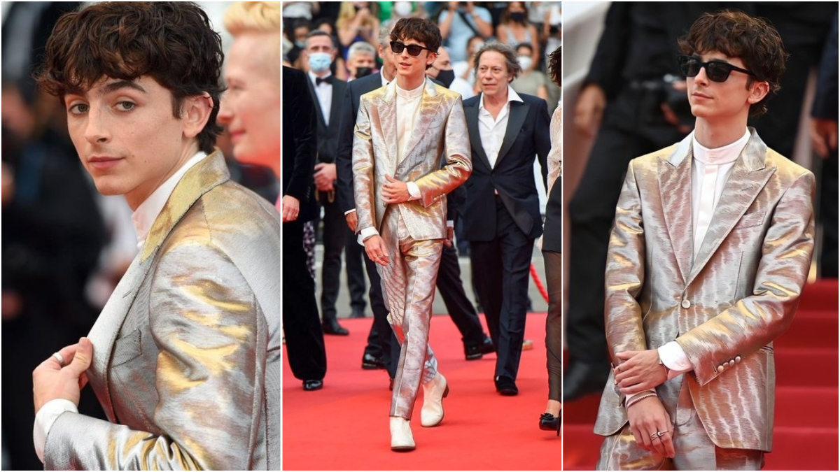 Timothée Chalamet Wore A Belted Silver Suit And Now We All Want One