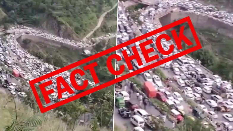 Fact Check: Long Traffic Jam in Himachal Pradesh After Tourists Return From Area? Video From Pakistan’s Kaghan Valley Being Shared With False Claim