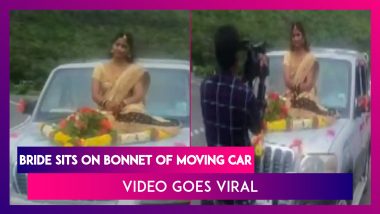 Bride Sits On Bonnet Of Moving Car, Gets Booked For Rash Driving, Covid-19 Violations; Video Goes Viral