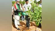 Entertainment News | Amitabh Bachchan Participates in Green India Challenge, Plants Sapling in Ramoji Film City