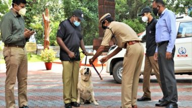 India News | Kerala Police Confer Commendation Medal on Tracker Dog Jerry for Help in Solving Murder Case