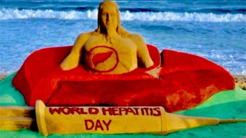 World Hepatitis Day 2021: Sudarsan Pattnaik Makes Remarkable Sand Art To Raise Awareness About Hepatitis on This Important Health Day