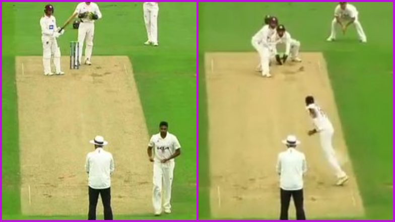 Ravi Ashwin Beats Devon Conway During Surrey vs Somerset 2021 County Championship Match (Watch Video)