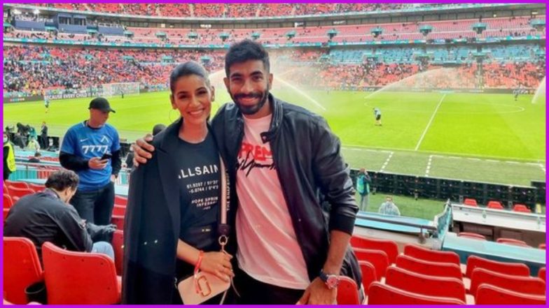 Jasprit Bumrah and Wife Sanjana Ganesan Attend Italy vs Spain UEFA Euro 2020 Semi-Final (See Pic)