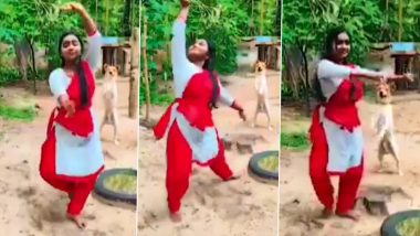 Pet Dog Spotted Dancing and Cheering for Girl During Her Classical Dance Performance; Watch Viral Video