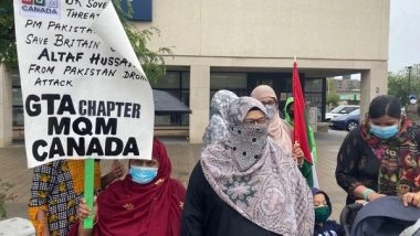 World News | Muttahida Qaumi Movement Stages Protest in Canada Against Imran Khan, Pak Army