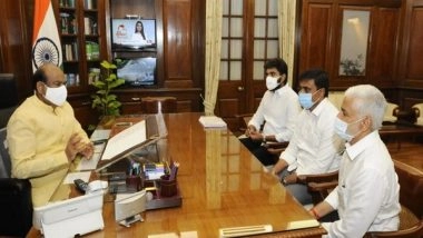 India News | YSRCP MPs Meet LS Speaker, Seek Disqualification of Rebel MP