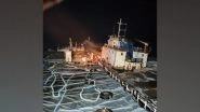 India News | Indian Coast Guard's MV Hermeez Evacuates 12 Crew Members of MV Kanchan Stranded off Umargam