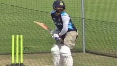 Sports News | Ind Vs Eng: Virat Kohli Has a Hit at the Nets as Indians Play Warm-up Game