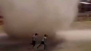 Dust Devil, Strong Whirlwind Stops Football Game in Bolivia, Shocking Video Goes Viral