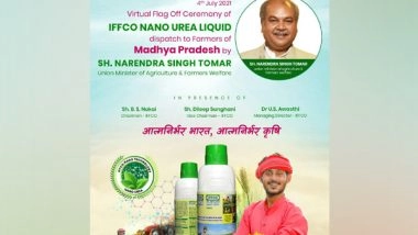 India News | Agriculture Minister Virtually Flags off Truck of Nano Urea from Gujarat's Kalol to MP