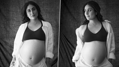 Kareena Kapoor Khan Flaunts Her Baby Bump in Her Latest Monochrome Picture