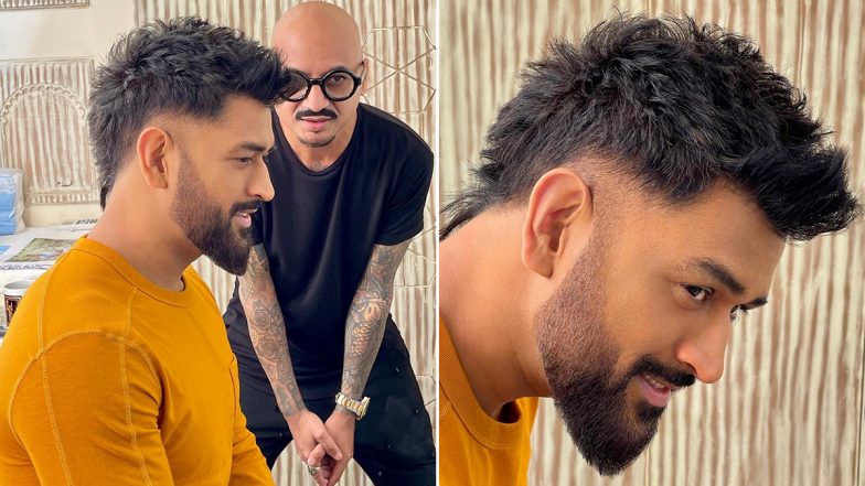 MS Dhoni New Look: CSK Captain Sports Faux-Hawk Haircut, Styled by Aalim  Hakim (View Pictures) | 🏏 LatestLY