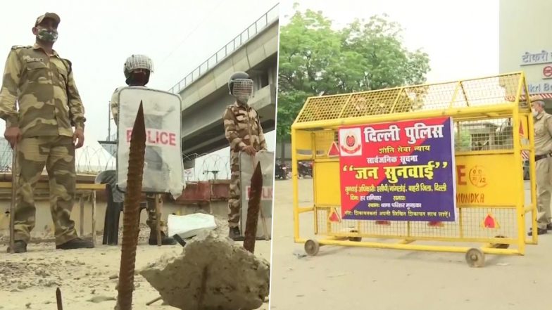 Farmers Protest in Delhi: Heavy Security Deployed at Tikri Border in View of Farmers' Agitation at Jantar Mantar