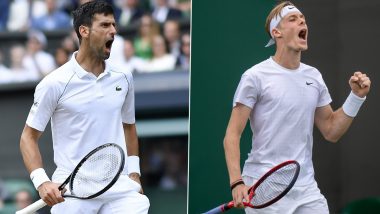 Novak Djokovic vs Denis Shapovalov, Wimbledon 2021 Live Streaming Online: How to Watch Free Live Telecast of Men's Singles Semi-Final Tennis Match in India?