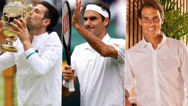 Wimbledon 2021: Novak Djokovic Congratulated by Roger Federer, Rafael Nadal for Record-Equalling Grand Slam