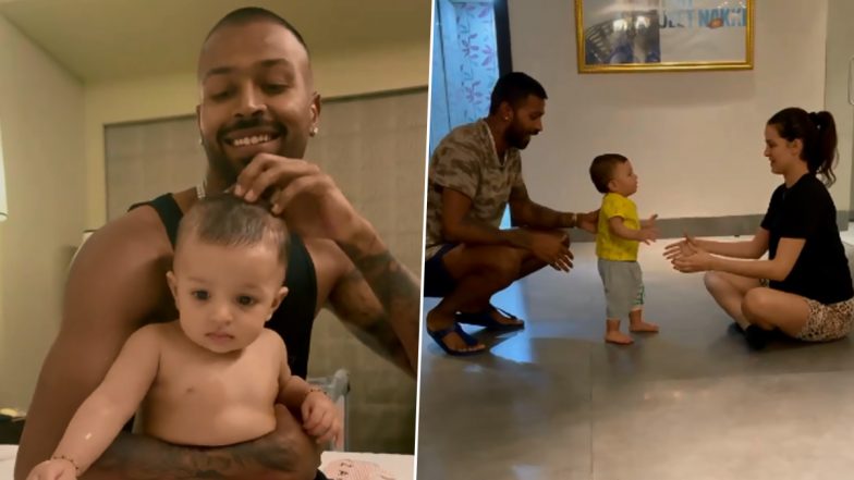 Hardik Pandya, Nataša Stanković’s Son Agastya Turns 1; Parents Post Cute Moments With Their Baby Boy (Watch Videos)