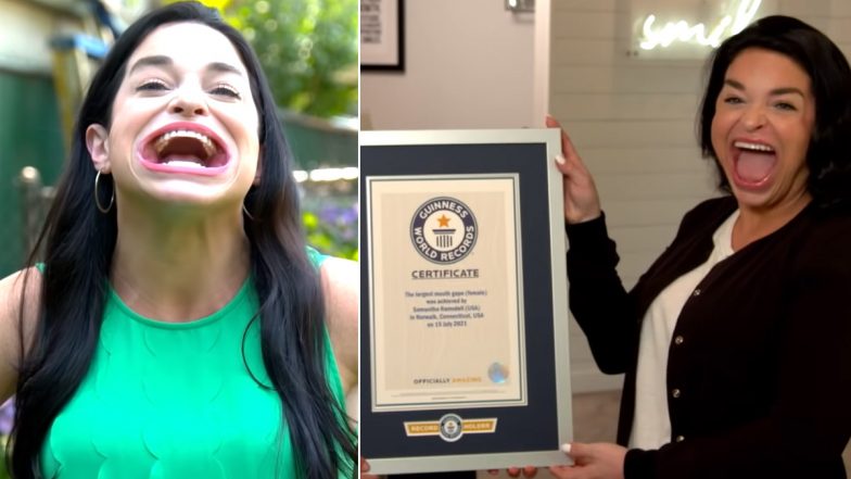 Samantha Ramsdell Wins Guinness World Record After Her Record-Breaking Mouth Gape Went Viral on TikTok