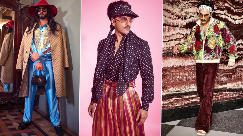 Ranveer Singh Birthday Special: Looking Back at 5 Quirky Outfits Worn by the Star Because Basic Has Never Been an Option for Him (View Pics)