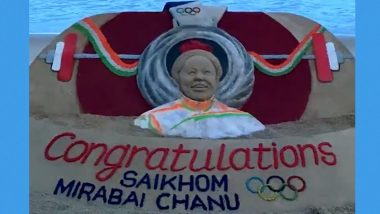 Mirabai Chanu Given Artistic Tribute by Sand Artist Sudarsan After Historic Silver Medal in Tokyo Olympics 2020, Check Post