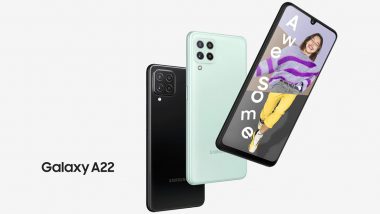 Samsung Galaxy A22 With Quad Rear Cameras Launched in India at Rs 18,499