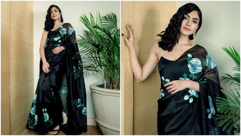 Yo or Hell No? Mrunal Thakur's Black Organza Saree By Picchika