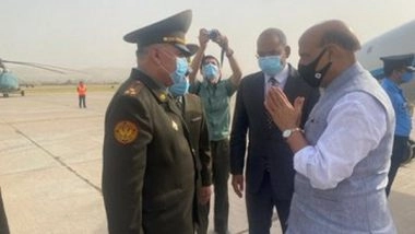 World News | Rajnath Singh Reaches Dushanbe to Attend Annual SCO Meet