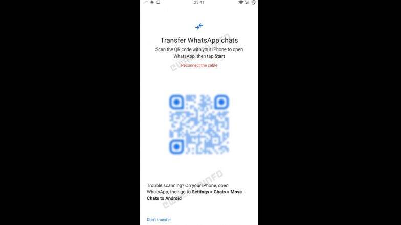 WhatsApp Chat Migrate Feature