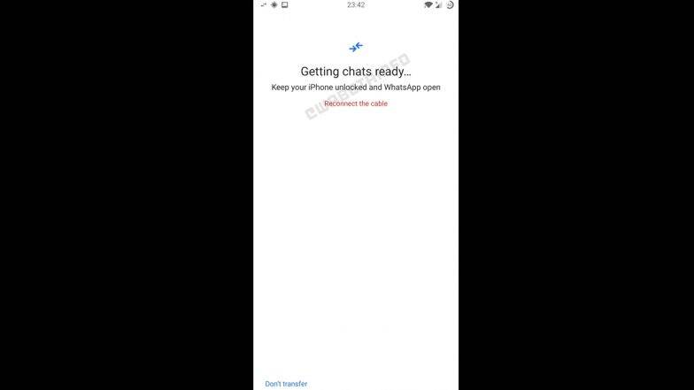 WhatsApp Chat Migrate Feature