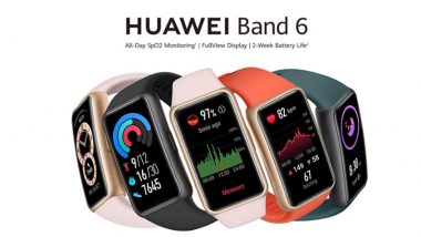 Huawei Band 6 Fitness Tracker Launched in India, To Go on Sale From July 12, 2021