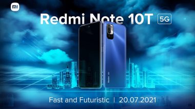 Redmi Note 10T 5G India Launch Set for July 20, 2021